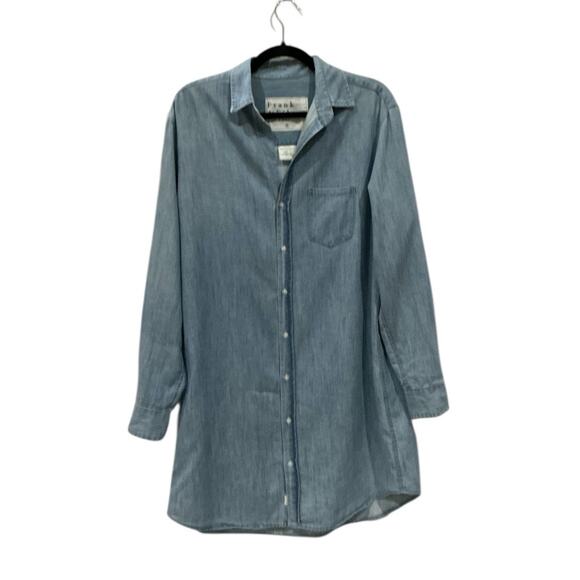 Frank & Eileen Mary Classic Shirtdress Famous Denim Classic Blue Wash Size Small - Picture 6 of 16